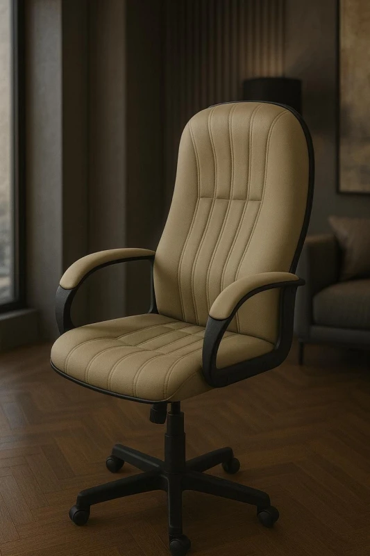 Beige Executive Rolling Chair